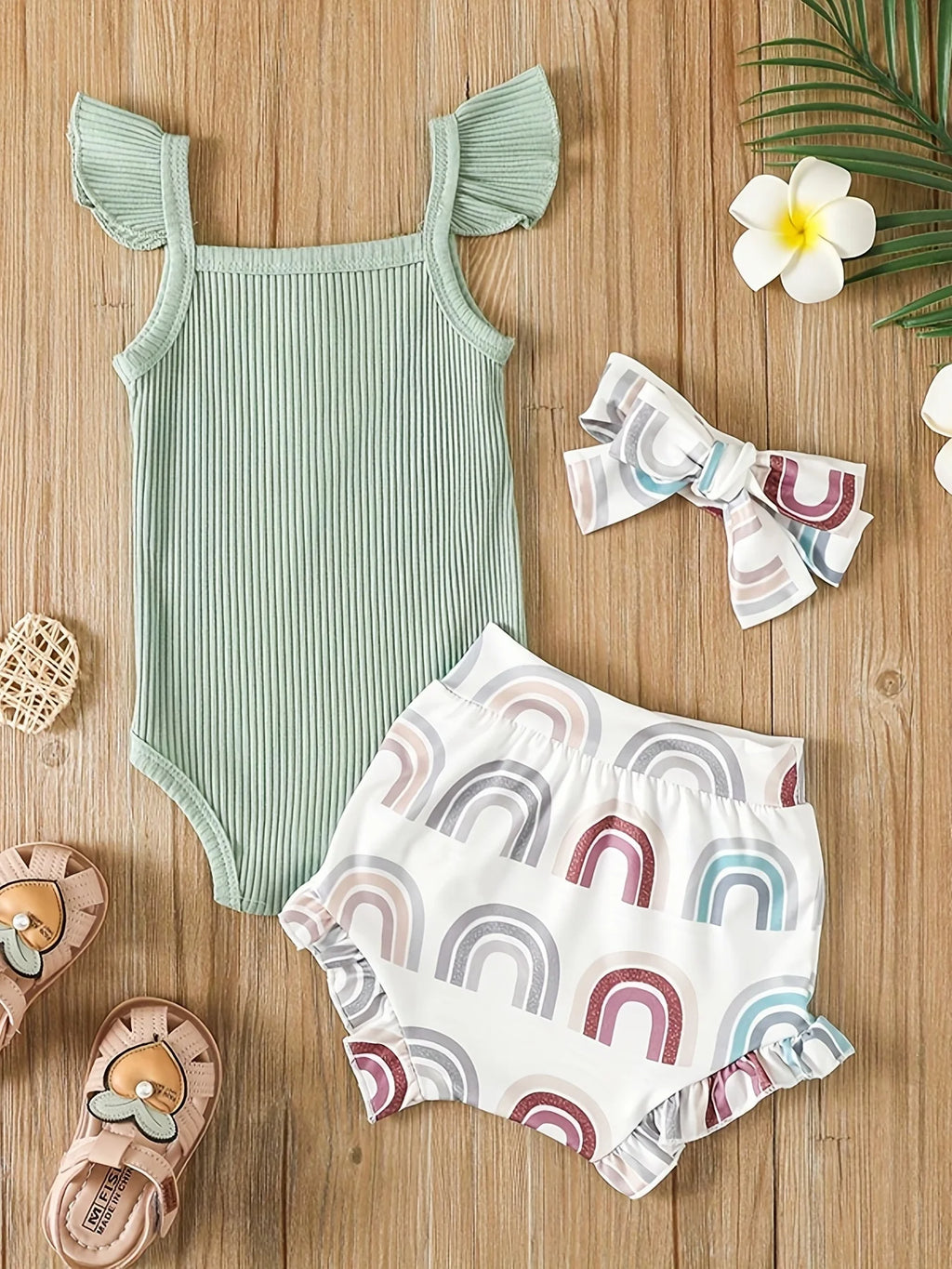 Ensemble d'été 3 pièces pour bébé fille