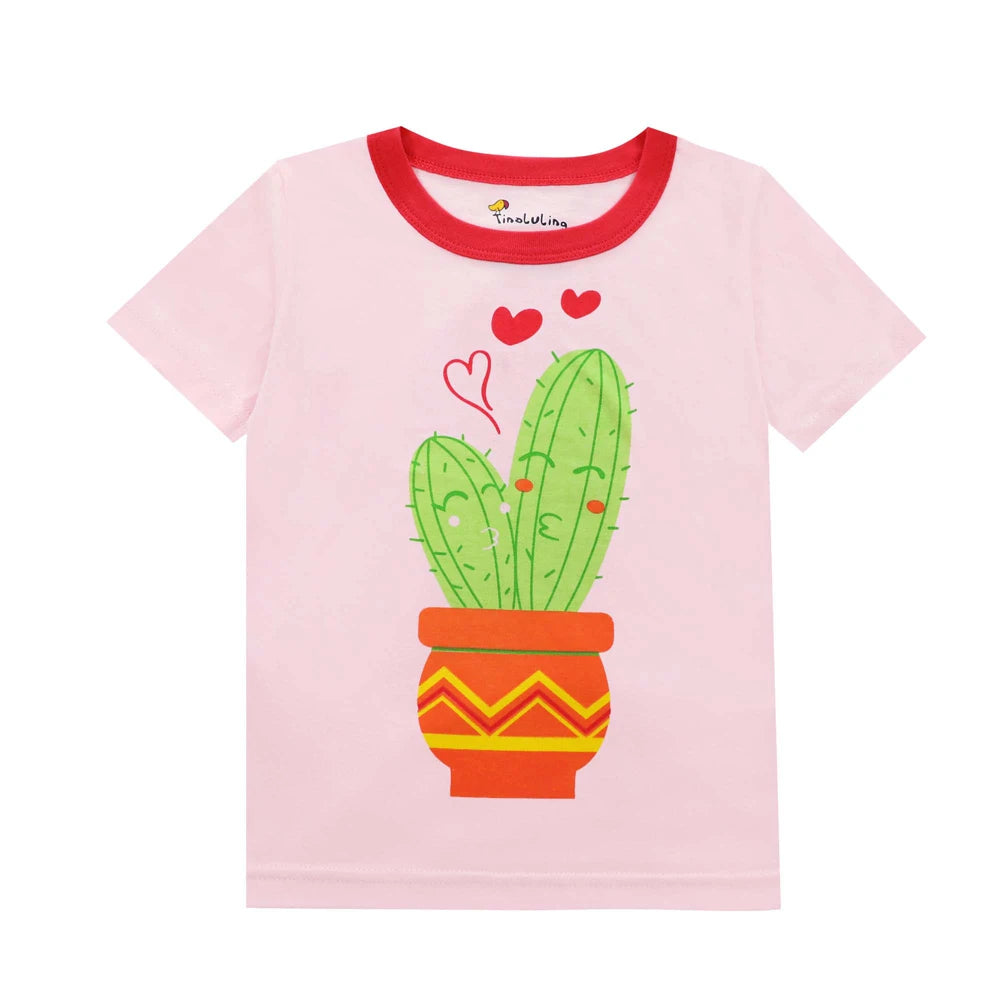 Pijama de Verano de Algodón para Niño y Niña