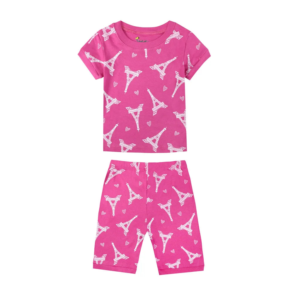 Pijama de Verano de Algodón para Niño y Niña
