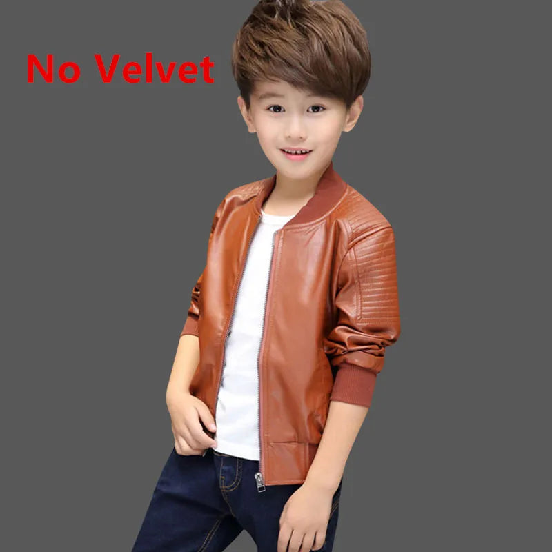 Chaqueta Infantil Efecto Cuero para Niño