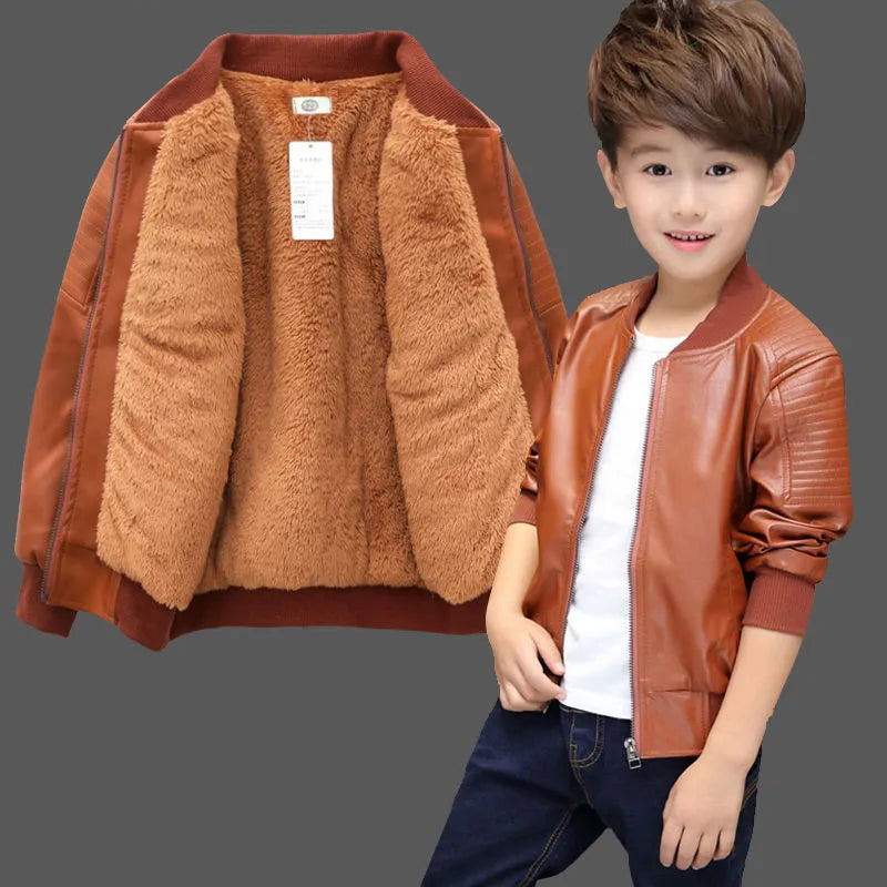 Veste effet cuir pour garçon