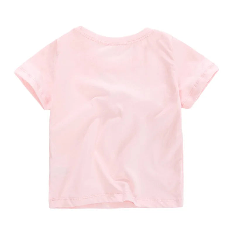 Camiseta Infantil de Algodón con Estampado de Unicornio