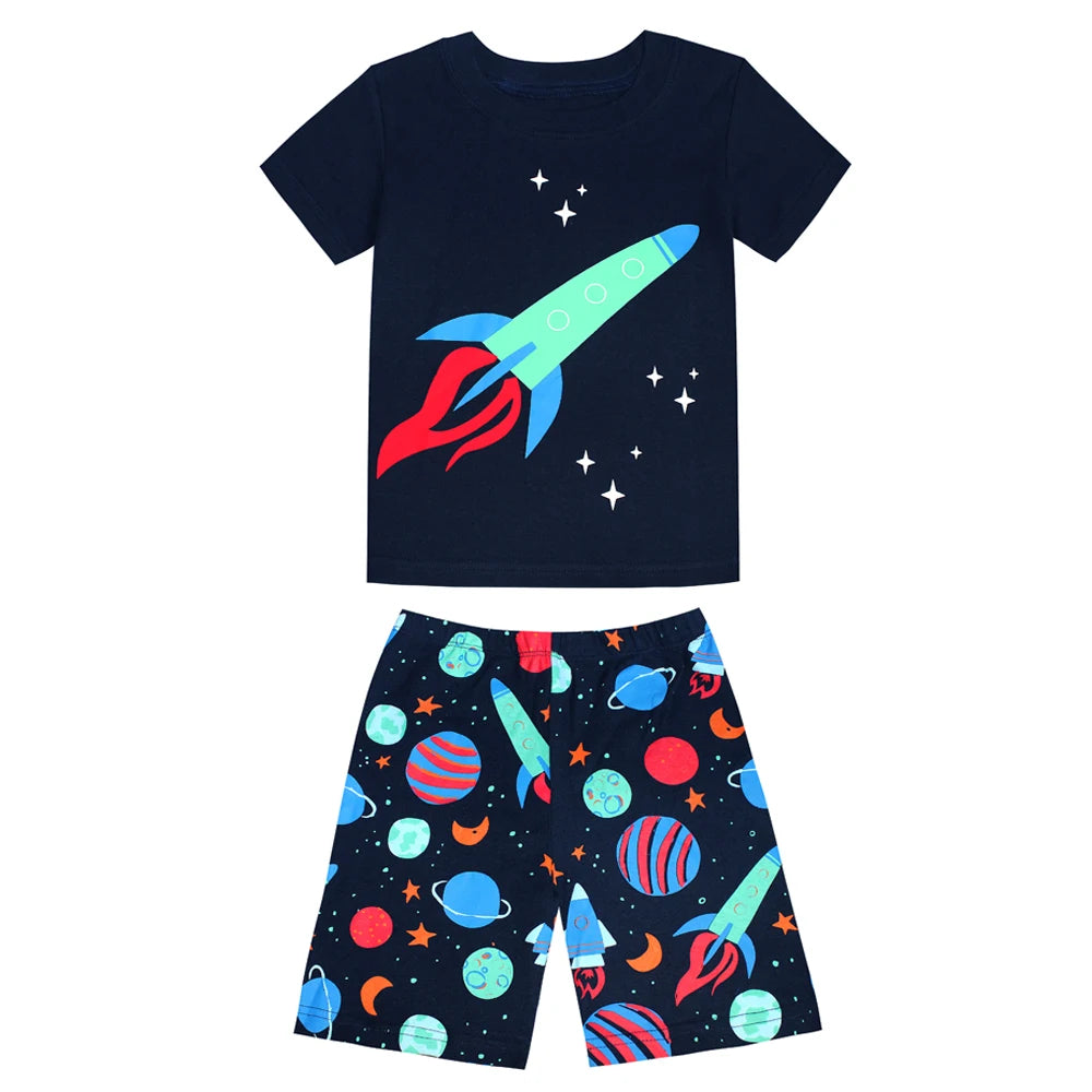Pijama de Verano de Algodón para Niño y Niña