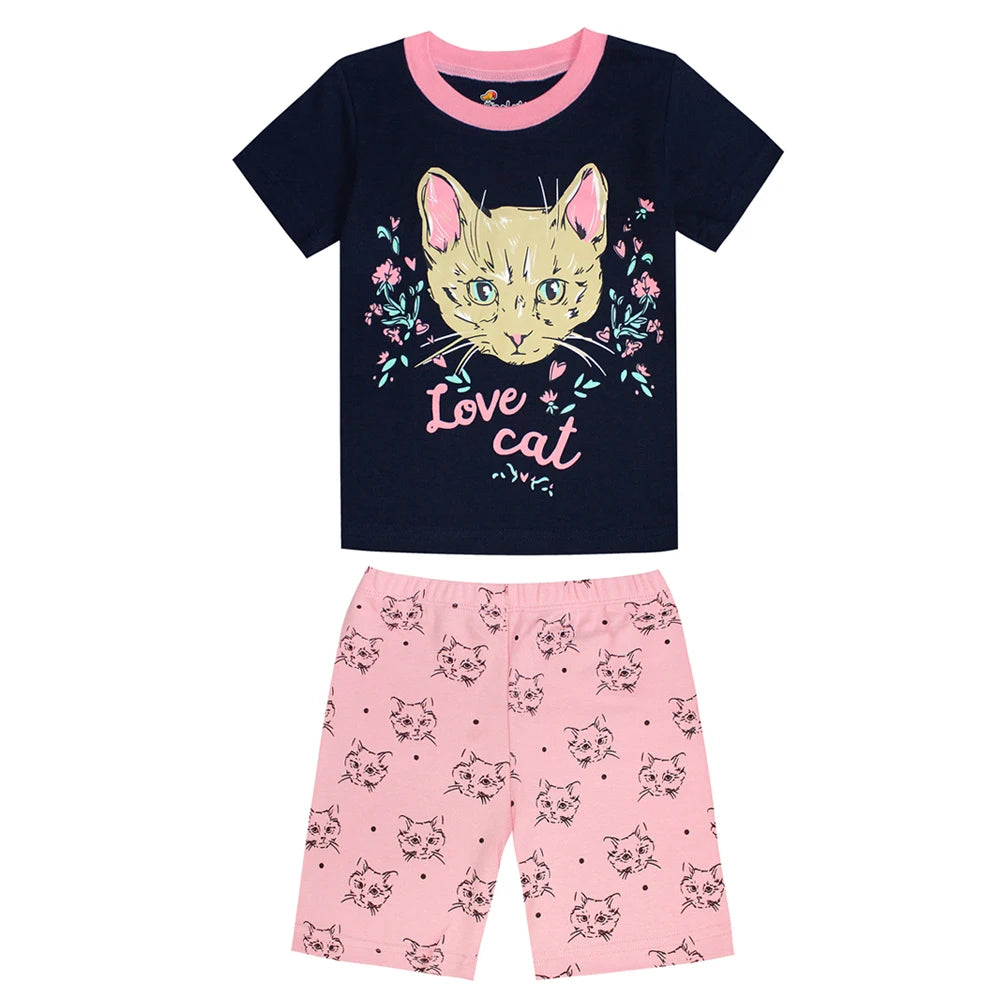 Pijama de Verano de Algodón para Niño y Niña