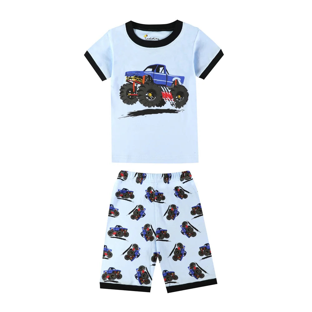 Pijama de Verano de Algodón para Niño y Niña