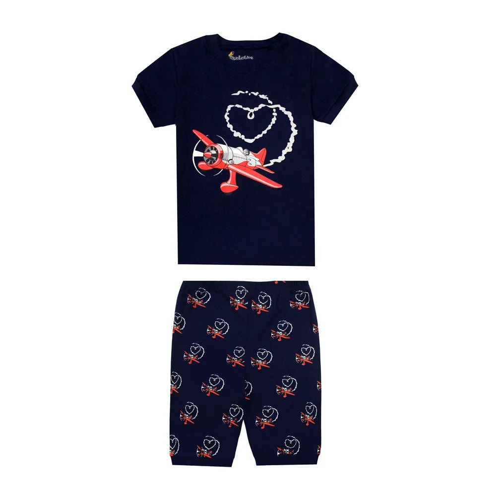 Pijama de Verano de Algodón para Niño y Niña
