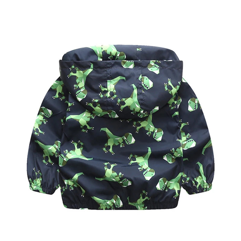 Chaqueta Infantil Ligera con Estampado de Dinosaurios para Niño