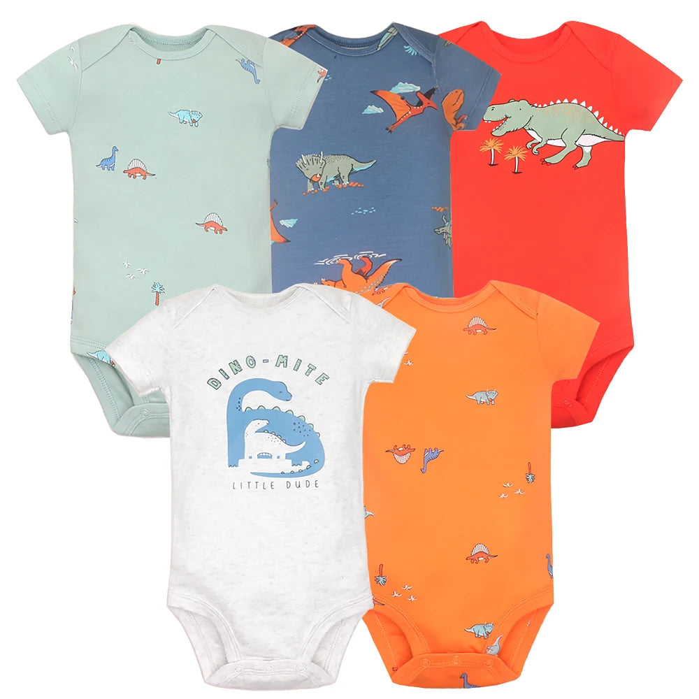 5-Pack Cotton Bodysuits for Baby