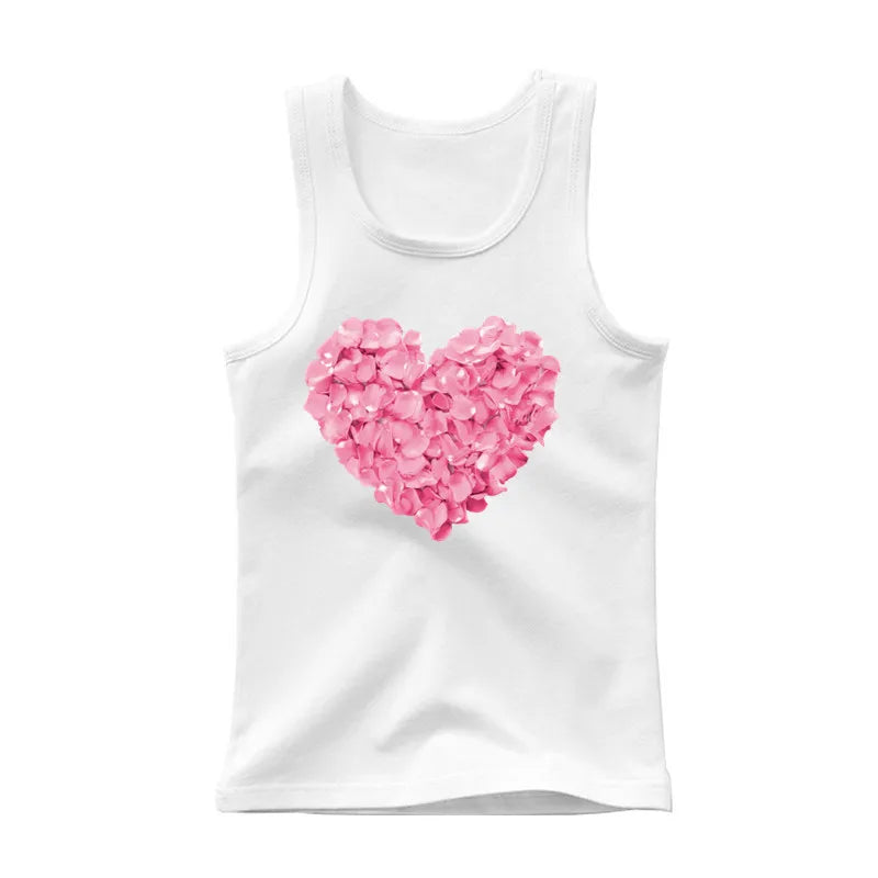 Camiseta de Algodón sin Mangas con Estampado de Búho para Niña