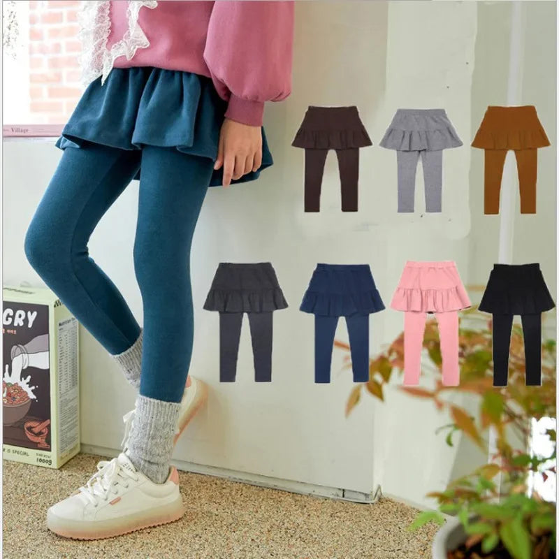 Legging Infantil con Falda de Capas