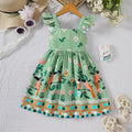 Vestido infantil estampado con volantes para niña