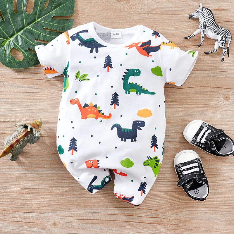 Pelele de algodón con dinosaurios para bebé