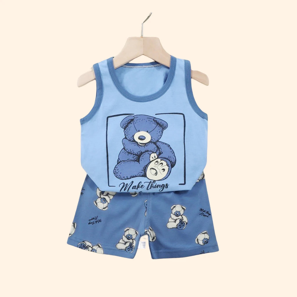 Kids' Cotton Tank Top and Shorts Set