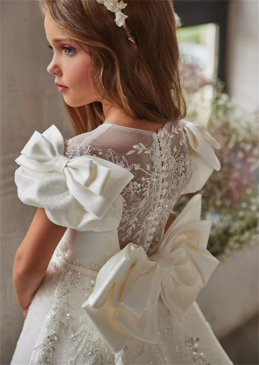 Vestido Largo de Ceremonia Infantil en Satén