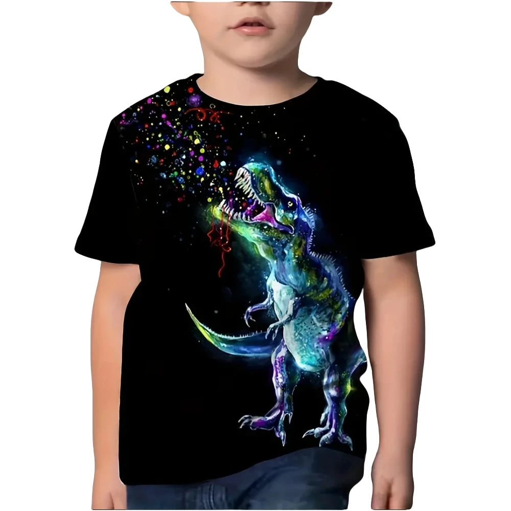 Camiseta Infantil Estampada de Manga Corta para Niño
