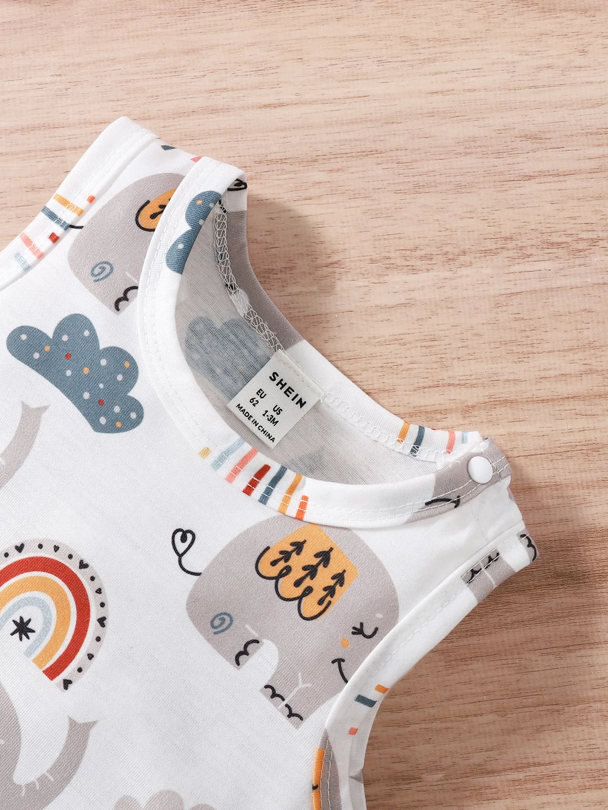 Baby Girl Summer Romper with Rainbow