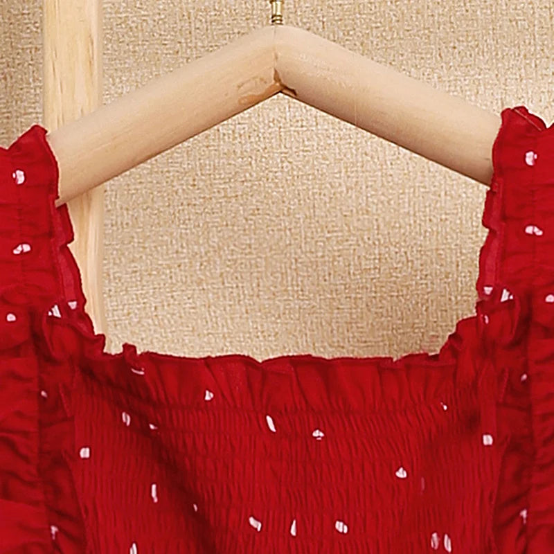 Girl's Polka Dot Lace Summer Dress