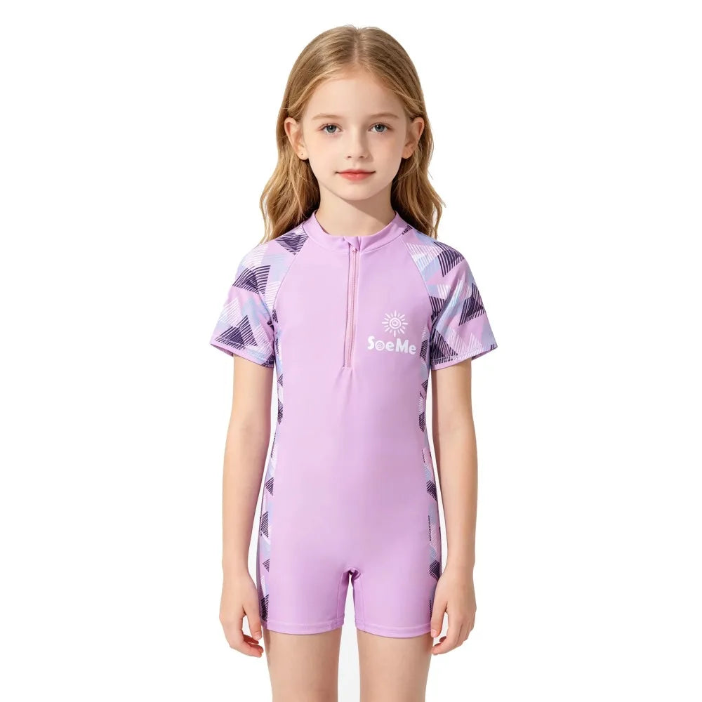 Traje de Baño Infantil con Estampado de Tiburón y Pingüino