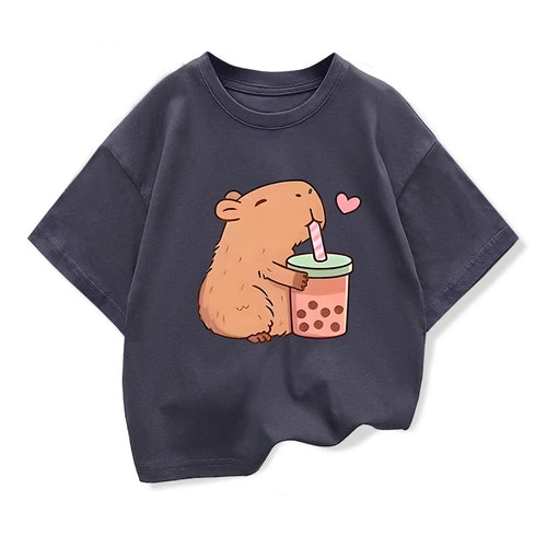 Camiseta Infantil con Estampado de Capibara