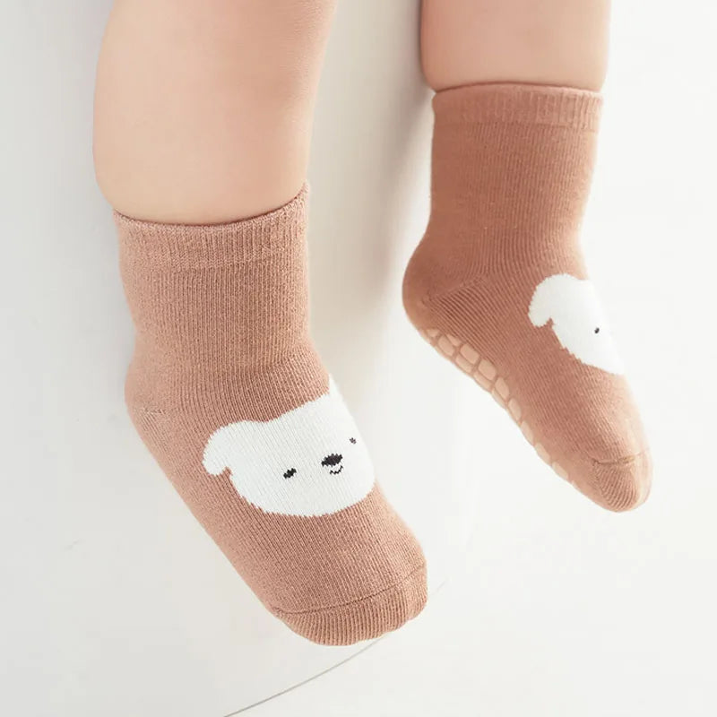 Lot de 6 paires de chaussettes antidérapantes pour enfants