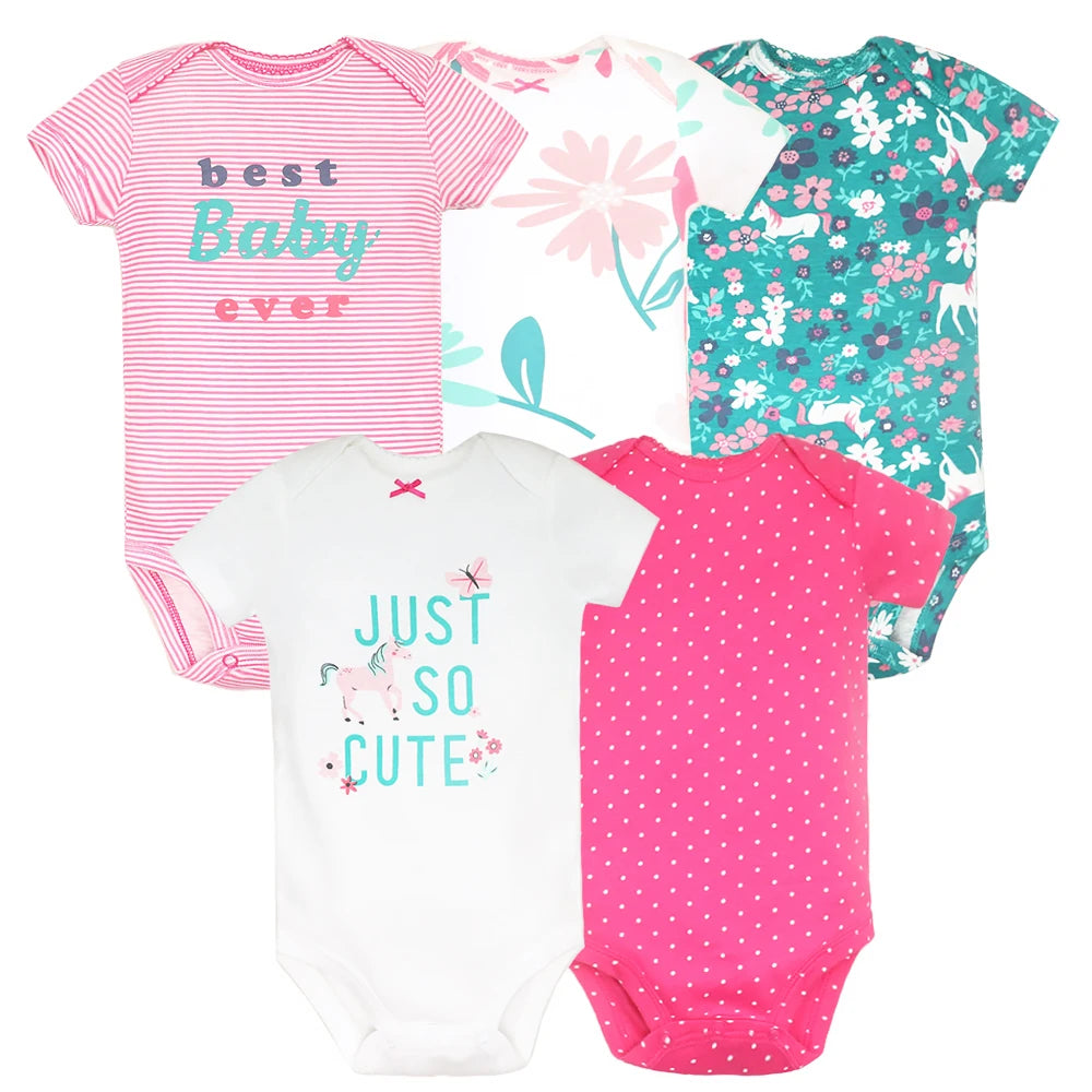 5-Pack Cotton Bodysuits for Baby