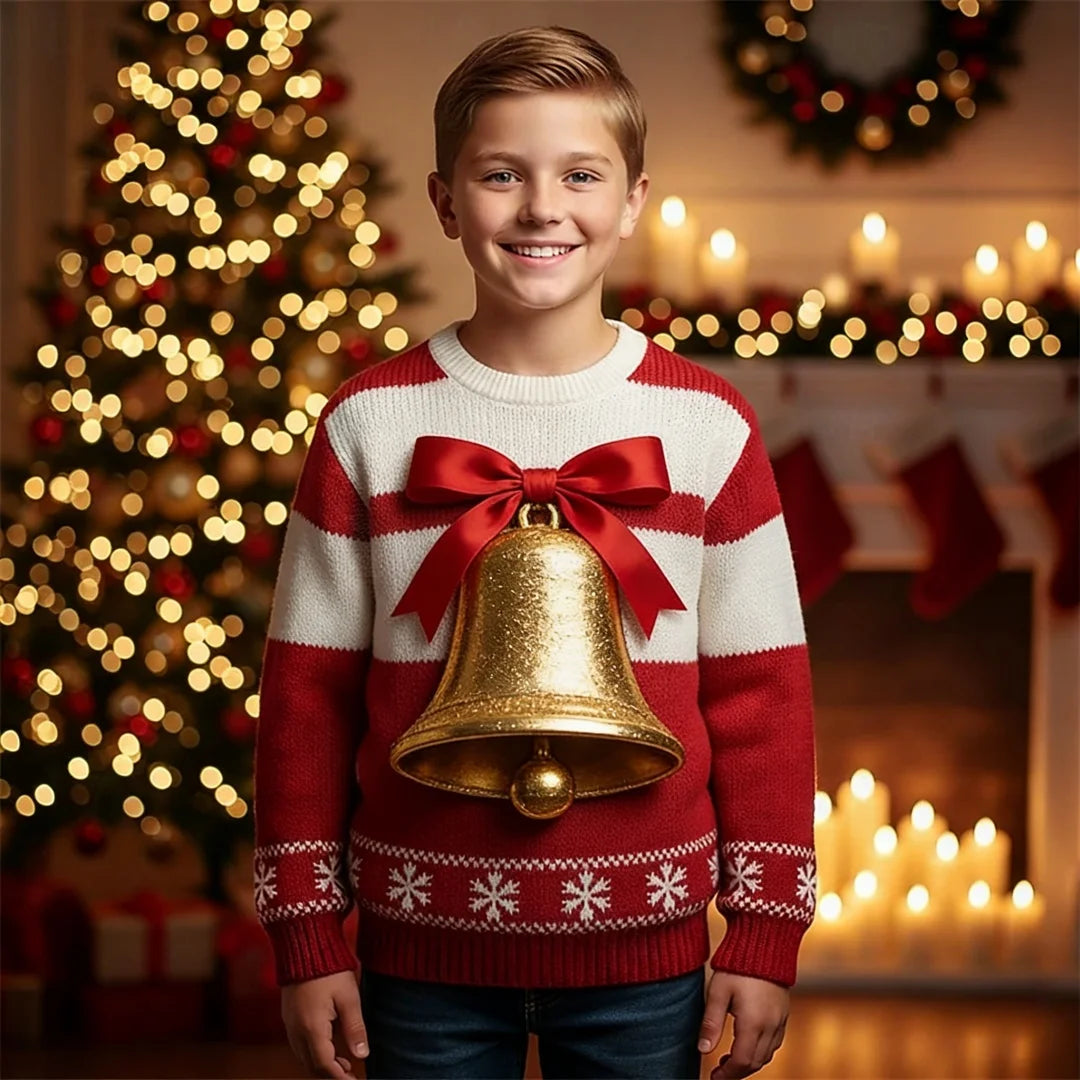 Sudadera Infantil con Capucha y Estampado 3D