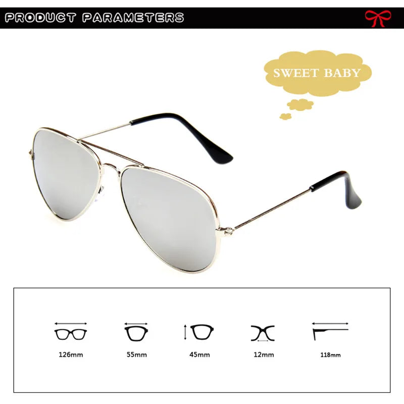Kids' Aviator Metal Sunglasses