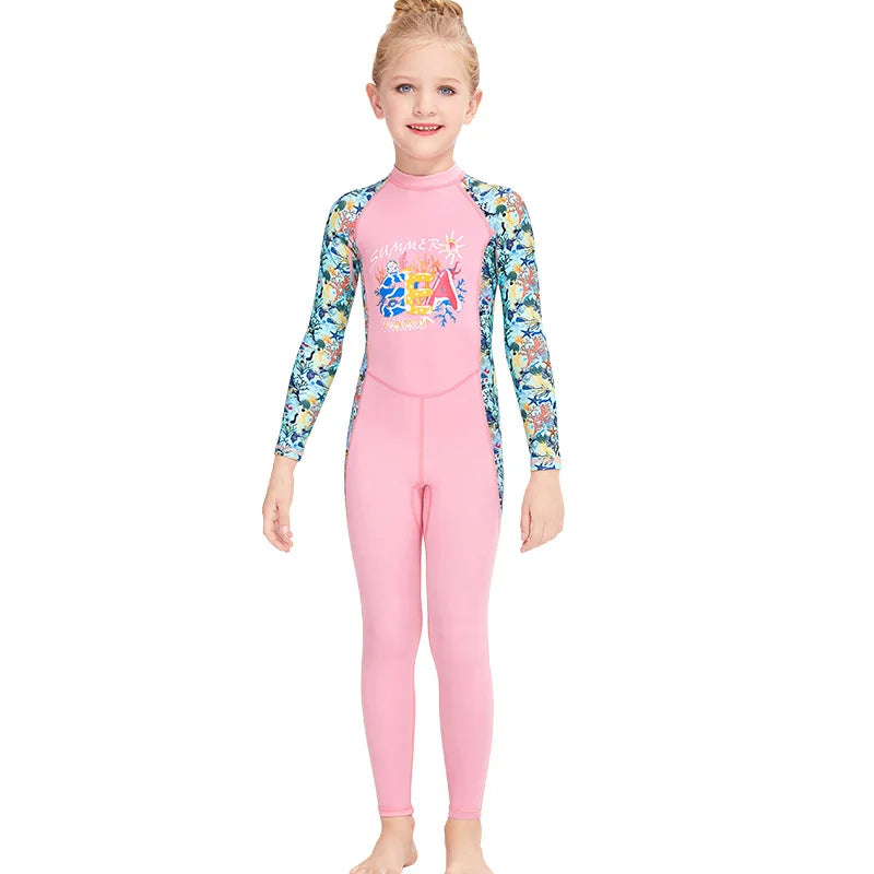 Traje de Baño de Manga Larga para Niña