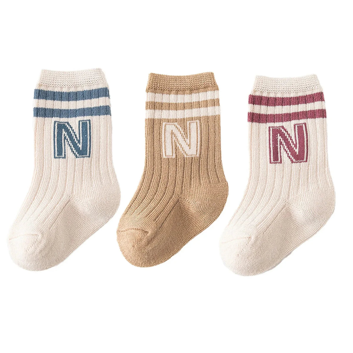 Lot de 3 paires de chaussettes en coton pour bébé garçon