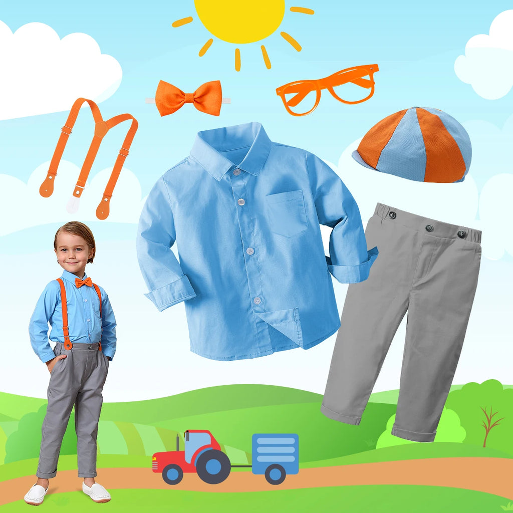 Conjunto Social Infantil con Tirantes para Niño