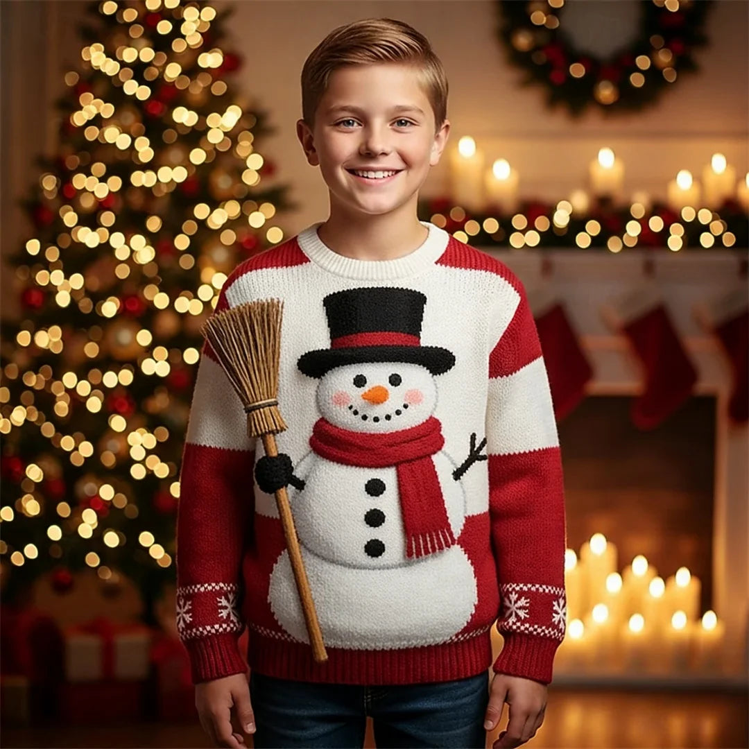 Sudadera Infantil con Capucha y Estampado 3D