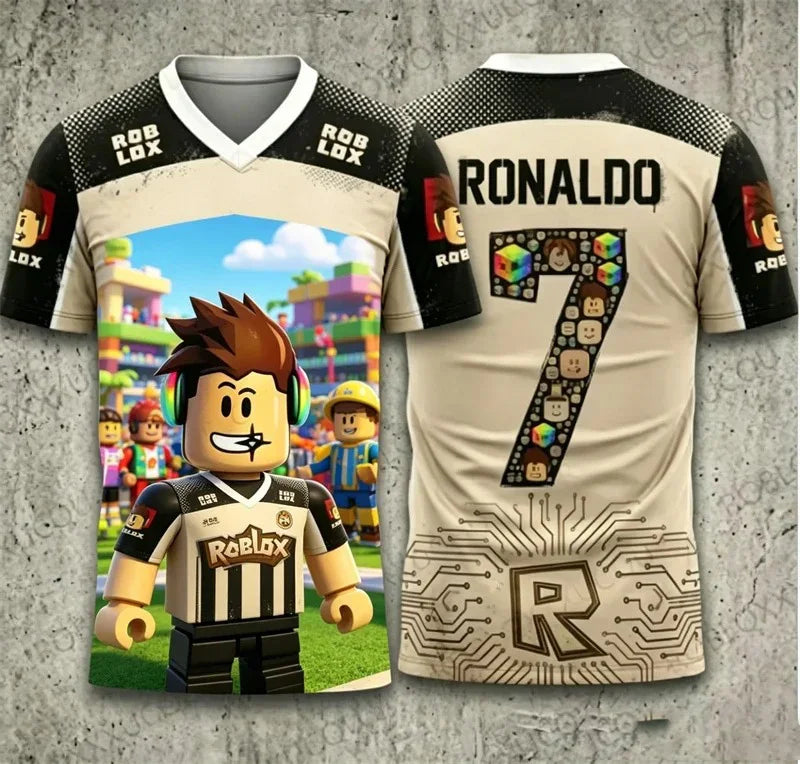 Camiseta Infantil Estampada de Estilo Gamer