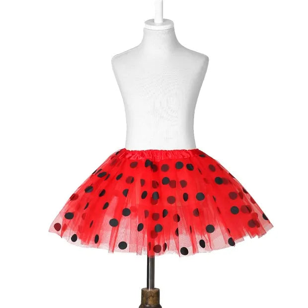 Falda Tutú Infantil de Princesa con Lunares