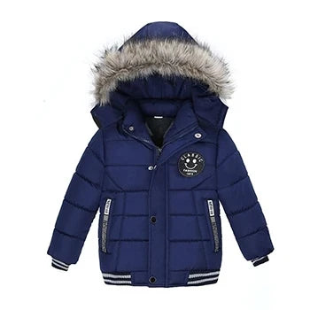 Chaqueta Infantil de Invierno con Capucha y Estampado para Niño