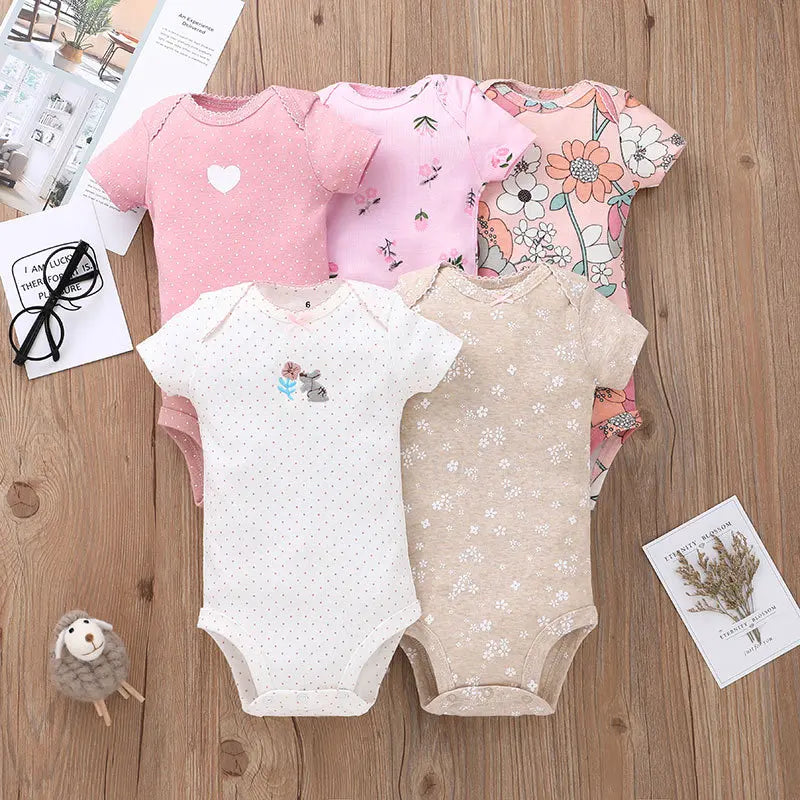 5-Pack Cotton Bodysuits for Baby