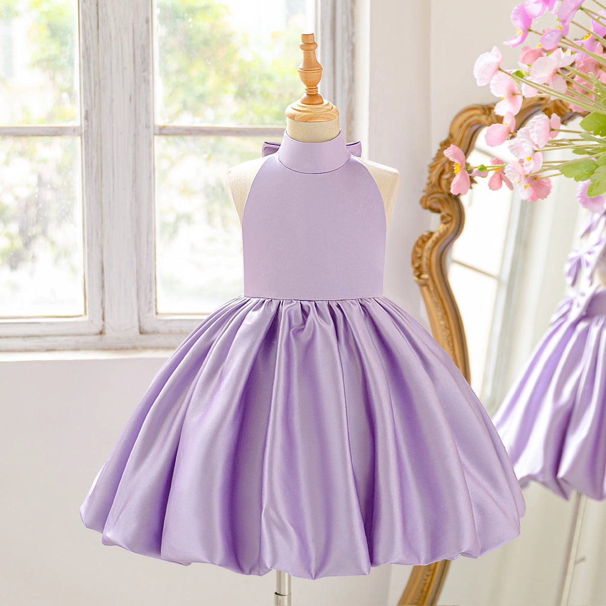 Vestido de Ceremonia Infantil con Lazo