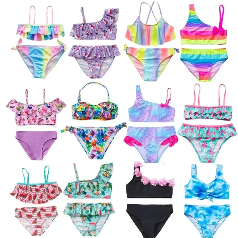 Conjunto de Baño de Dos Piezas para Niña con Estampado