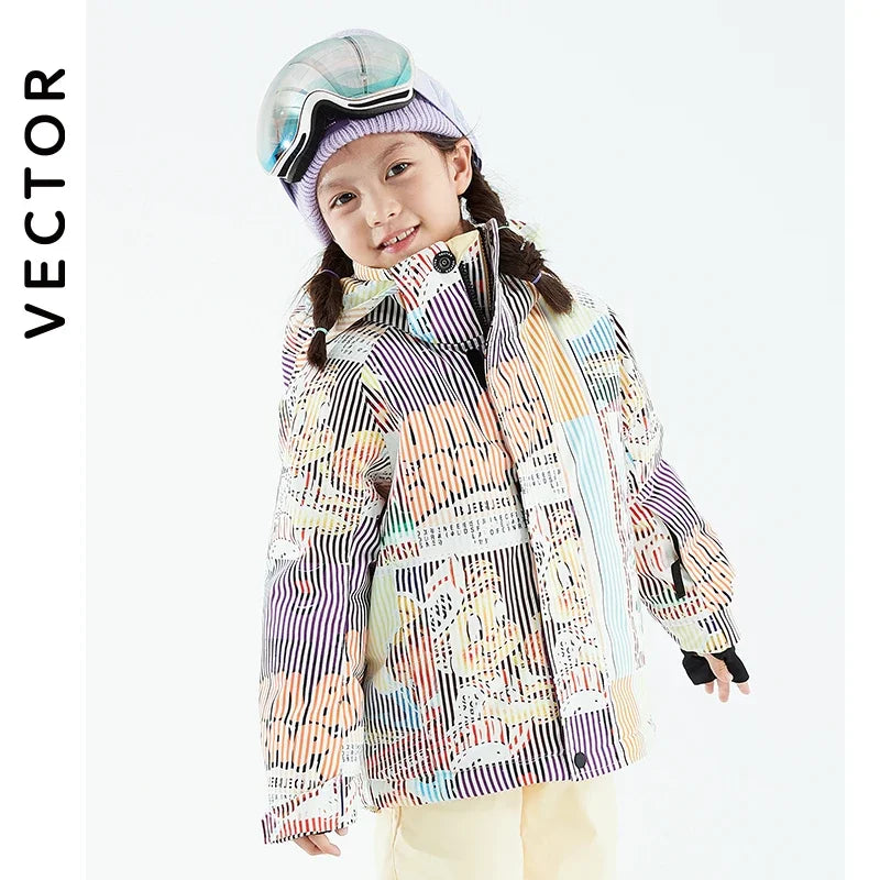 Chaqueta Infantil de Esquí Impermeable para Niño