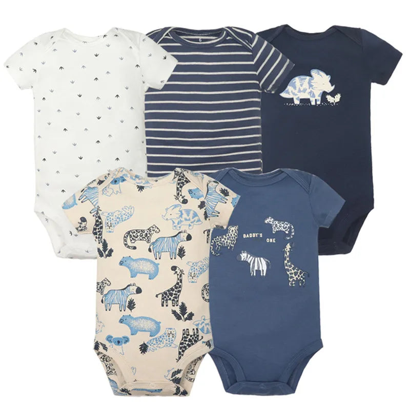 5-Pack Cotton Bodysuits for Baby
