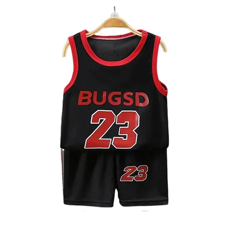 Ensemble de sport de basket-ball sans manches pour enfant