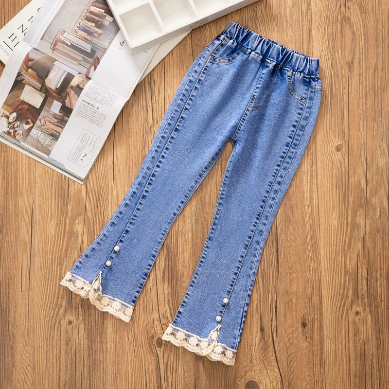 Kids' Bootcut Jeans with Elastic Waist