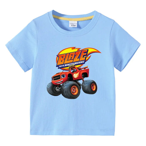 Camiseta Infantil con Estampado de Camiones Monstruo