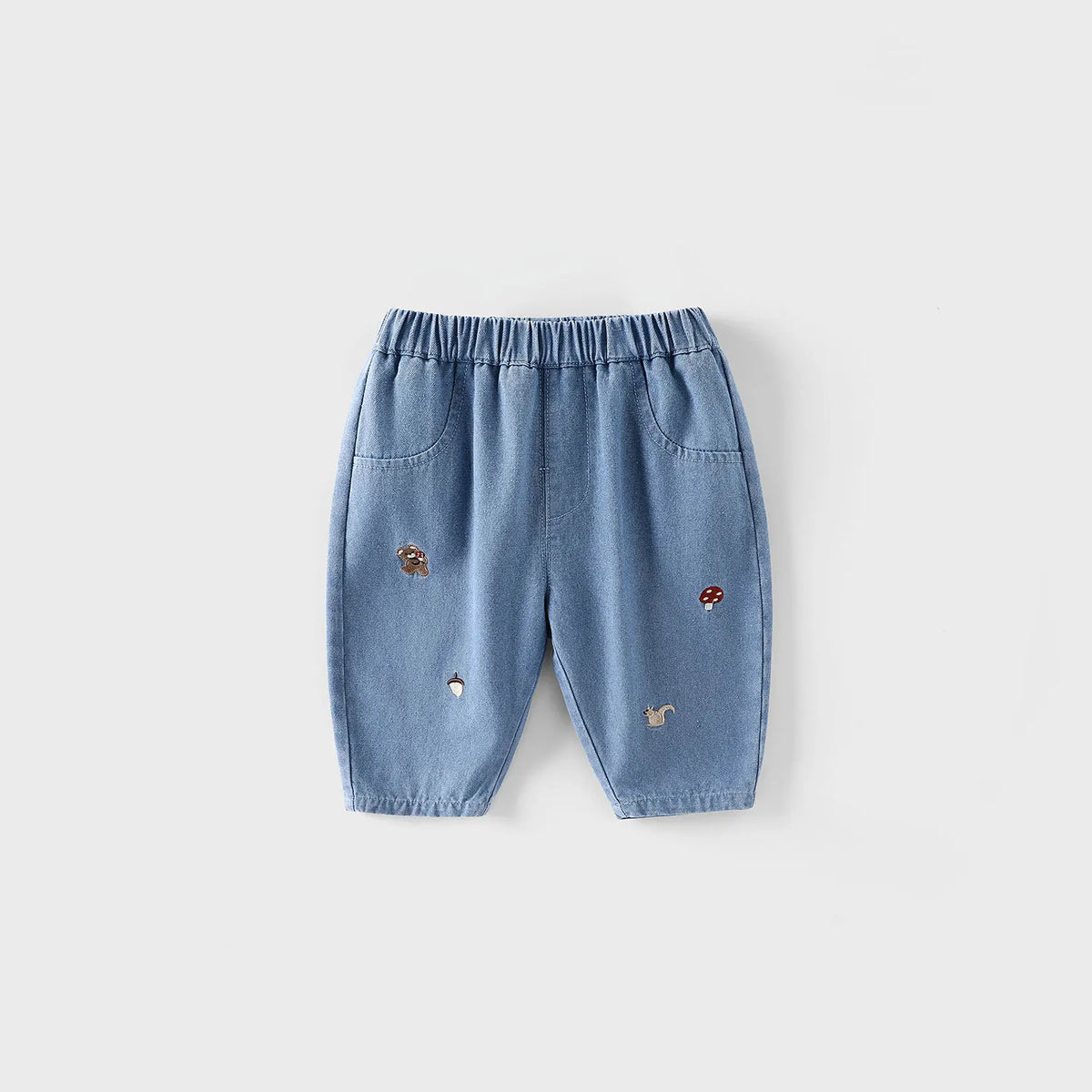 Pantalón Infantil Holgado con Bordado para Niño