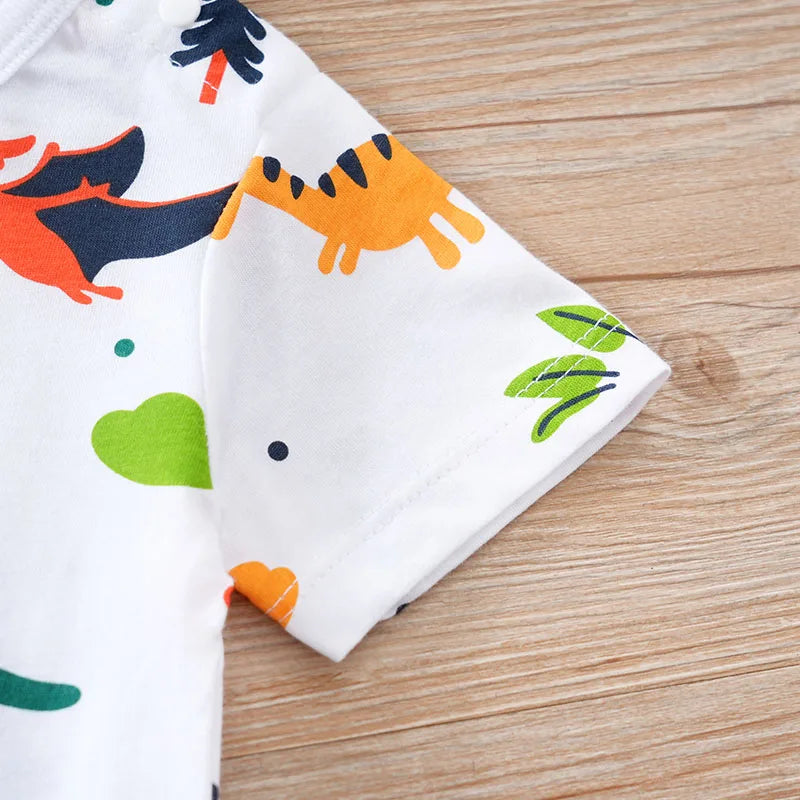 Cotton Dinosaur Romper for Baby
