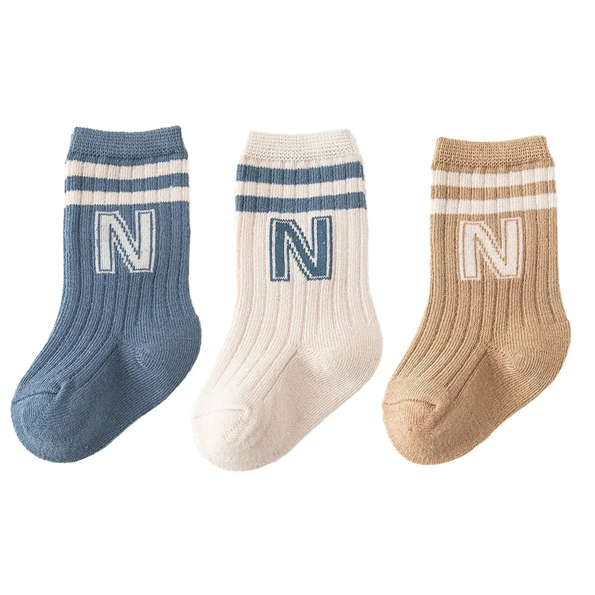 Lot de 3 paires de chaussettes en coton pour bébé garçon
