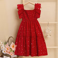 Girl's Polka Dot Lace Summer Dress