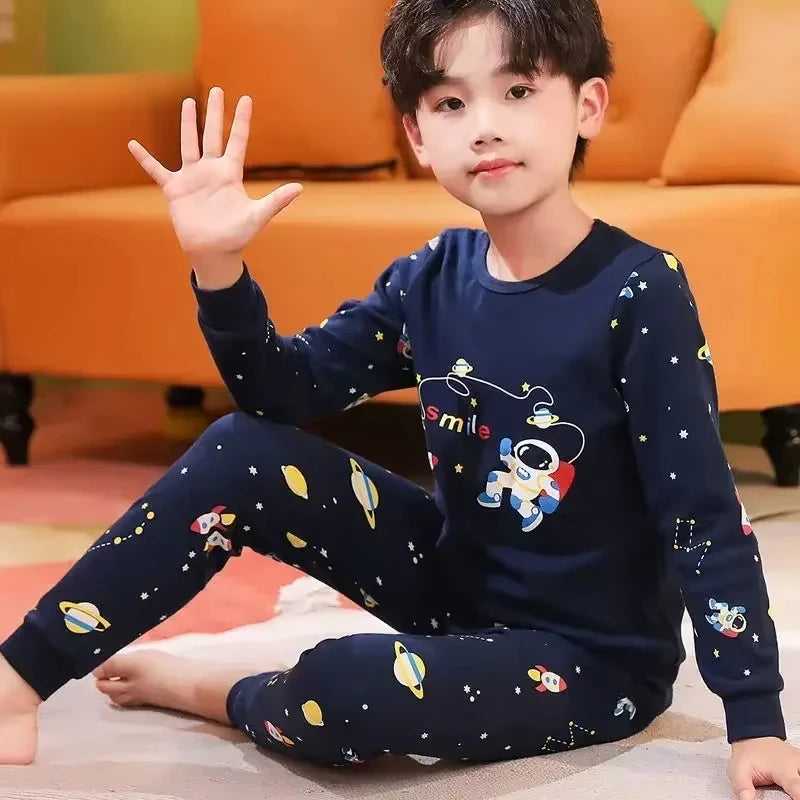 Pijama de Algodón con Estampado de Astronauta