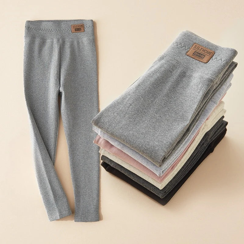 Legging enfant en coton à taille haute