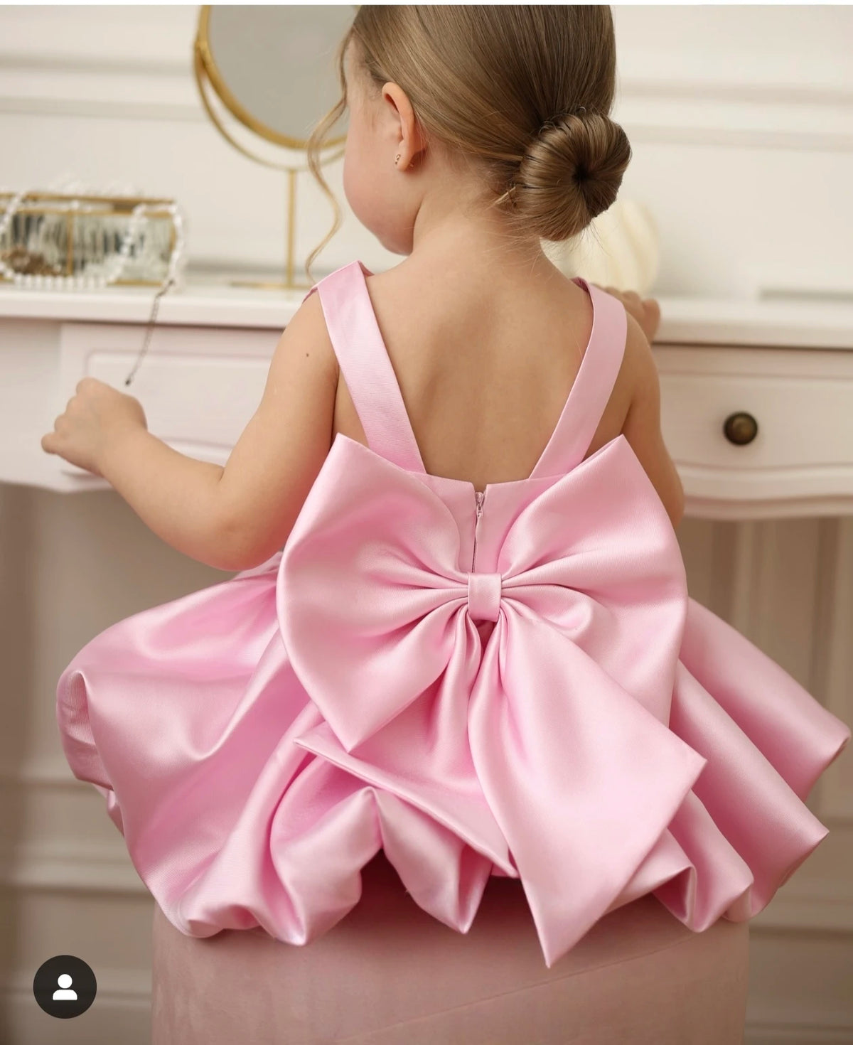 Vestido de Ceremonia Infantil con Flores y Falda de Tul