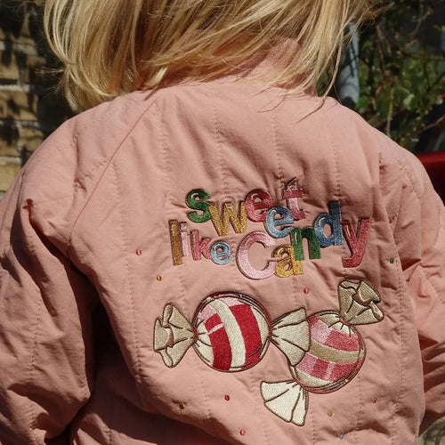 Chaqueta Infantil Acolchada con Acabado Satinado